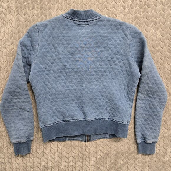 Marine Layer‎ Bomber Jacket XS Womens Blue Quilted Full Zip Lightweight - Picture 6 of 6